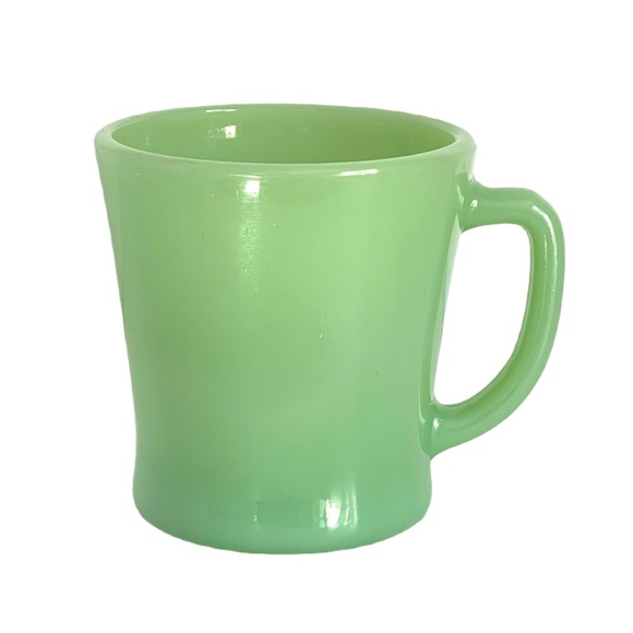 Vintage Jadeite Coffee Mug Anchor Hocking Fire King D Handle MCM - Picture 9 of 9